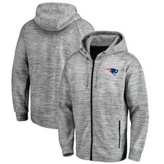 NFL New England Patriots Pro Line by Fanatics Branded Space Dye Performance Full Zip Hoodie Heathered Gray NFL New England Patriots Pro Line by Fanatics Branded Space Dye Performance Full Zip Hoodie Heathered Gray