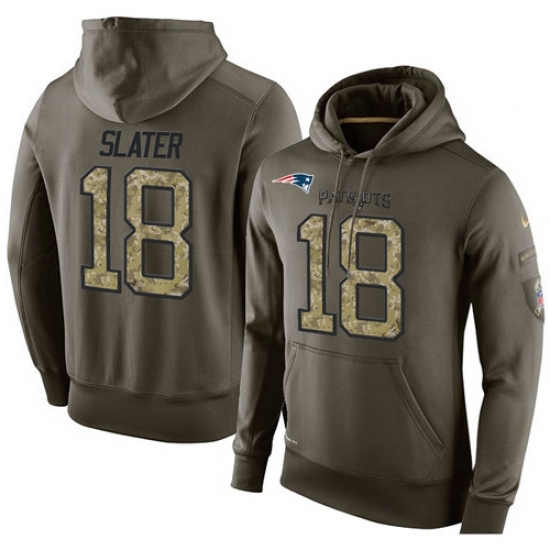 NFL Nike New England Patriots 18 Matthew Slater Green Salute To Service Mens Pullover Hoodie NFL Nike New England Patriots 18 Matthew Slater Green Salute To Service Mens Pullover Hoodie