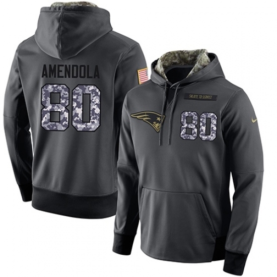 NFL Nike New England Patriots 80 Danny Amendola Stitched Black Anthracite Salute to Service Player Performance Hoodie NFL Nike New England Patriots 80 Danny Amendola Stitched Black Anthracite Salute to Service Player Performance Hoodie