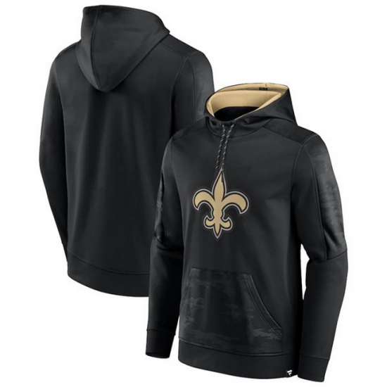 Men New Orleans Saints Black On The Ball Pullover Hoodie Men New Orleans Saints Black On The Ball Pullover Hoodie