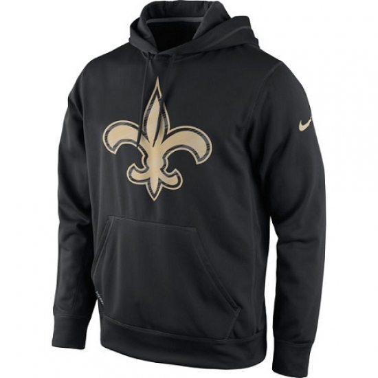 NFL Mens New Orleans Saints Nike Black Warp Performance Pullover Hoodie NFL Mens New Orleans Saints Nike Black Warp Performance Pullover Hoodie
