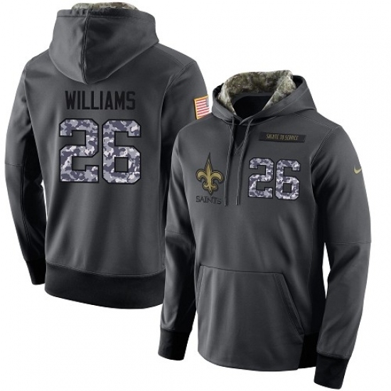 NFL Mens Nike New Orleans Saints 26 PJ Williams Stitched Black Anthracite Salute to Service Player Performance Hoodie NFL Mens Nike New Orleans Saints 26 PJ Williams Stitched Black Anthracite Salute to Service Player Performance Hoodie