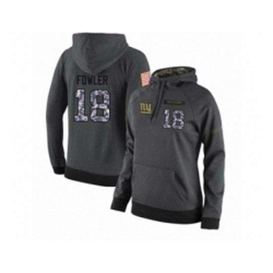 Football Womens New York Giants 18 Bennie Fowler Stitched Black Anthracite Salute to Service Player Performance Hoodie Football Womens New York Giants 18 Bennie Fowler Stitched Black Anthracite Salute to Service Player Performance Hoodie