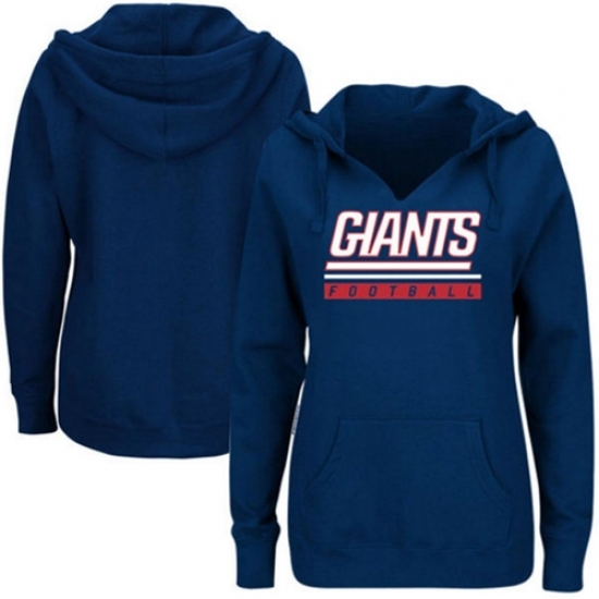 NFL New York Giants Majestic Womens Self Determination Pullover Hoodie Royal NFL New York Giants Majestic Womens Self Determination Pullover Hoodie Royal