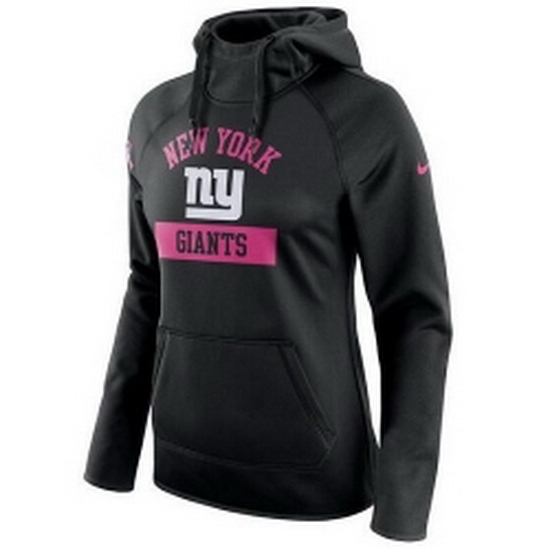 NFL New York Giants Nike Womens Breast Cancer Awareness Circuit Performance Pullover Hoodie Black NFL New York Giants Nike Womens Breast Cancer Awareness Circuit Performance Pullover Hoodie Black