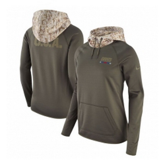 NFL Womens New York Giants Nike Olive Salute to Service Performance Pullover Hoodie NFL Womens New York Giants Nike Olive Salute to Service Performance Pullover Hoodie