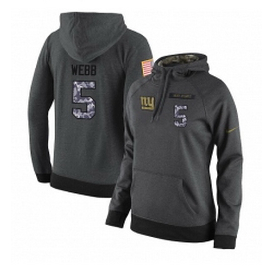 NFL Womens Nike New York Giants 5 Davis Webb Stitched Black Anthracite Salute to Service Player Performance Hoodie NFL Womens Nike New York Giants 5 Davis Webb Stitched Black Anthracite Salute to Service Player Performance Hoodie