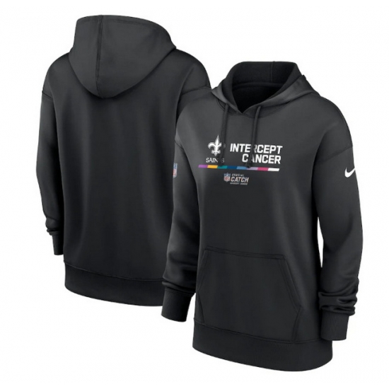 Women New Orleans Saints 2022 Black NFL Crucial Catch Therma Performance Pullover Hoodie Women New Orleans Saints 2022 Black NFL Crucial Catch Therma Performance Pullover Hoodie