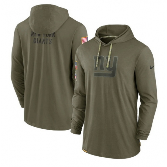 Men New York Giants 2022 Olive Salute To Service Tonal Pullover Hoodie Men New York Giants 2022 Olive Salute To Service Tonal Pullover Hoodie