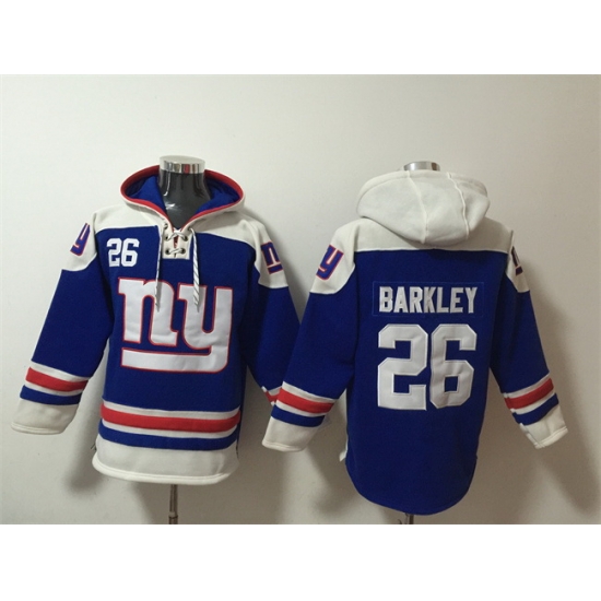 Men New York Giants 26 Devin Singletary Blue Ageless Must Have Lace Up Pullover Hoodie Men New York Giants 26 Devin Singletary Blue Ageless Must Have Lace Up Pullover Hoodie