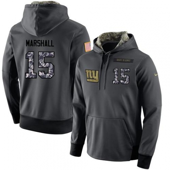 NFL Mens Nike New York Giants 15 Brandon Marshall Stitched Black Anthracite Salute to Service Player Performance Hoodie NFL Mens Nike New York Giants 15 Brandon Marshall Stitched Black Anthracite Salute to Service Player Performance Hoodie