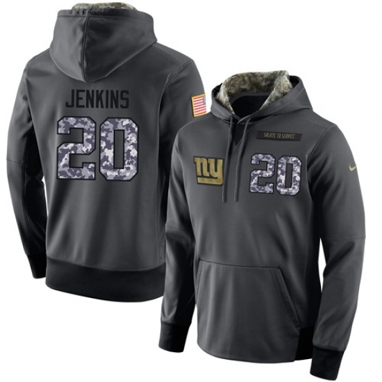 NFL Mens Nike New York Giants 20 Janoris Jenkins Stitched Black Anthracite Salute to Service Player Performance Hoodie NFL Mens Nike New York Giants 20 Janoris Jenkins Stitched Black Anthracite Salute to Service Player Performance Hoodie