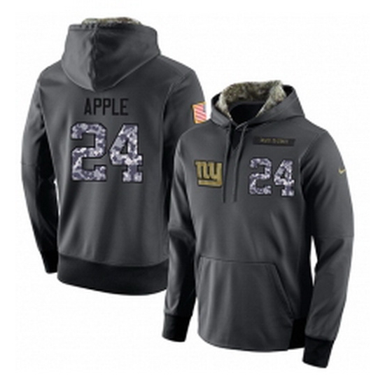 NFL Mens Nike New York Giants 24 Eli Apple Stitched Black Anthracite Salute to Service Player Performance Hoodie NFL Mens Nike New York Giants 24 Eli Apple Stitched Black Anthracite Salute to Service Player Performance Hoodie