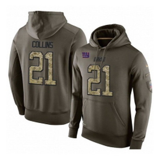 NFL Nike New York Giants 21 Landon Collins Green Salute To Service Mens Pullover Hoodie NFL Nike New York Giants 21 Landon Collins Green Salute To Service Mens Pullover Hoodie