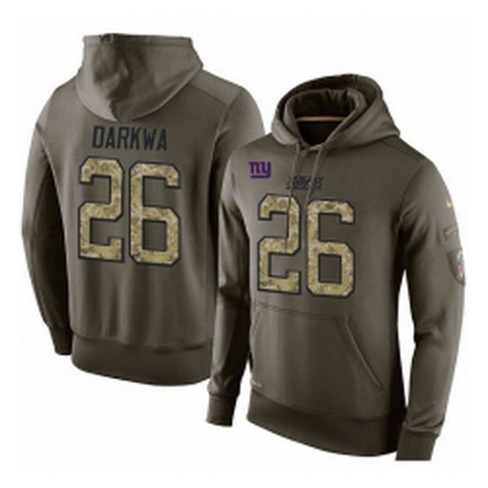 NFL Nike New York Giants 26 Orleans Darkwa Green Salute To Service Mens Pullover Hoodie NFL Nike New York Giants 26 Orleans Darkwa Green Salute To Service Mens Pullover Hoodie
