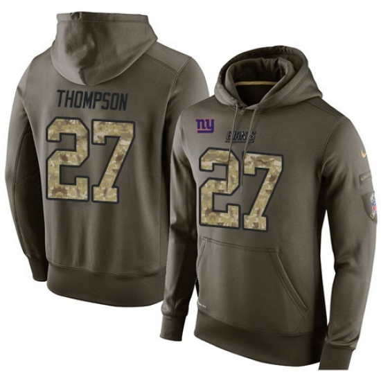 NFL Nike New York Giants 27 Darian Thompson Green Salute To Service Mens Pullover Hoodie NFL Nike New York Giants 27 Darian Thompson Green Salute To Service Mens Pullover Hoodie