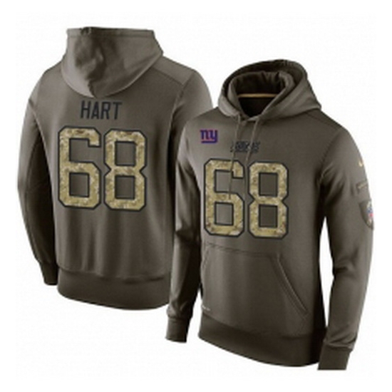 NFL Nike New York Giants 68 Bobby Hart Green Salute To Service Mens Pullover Hoodie NFL Nike New York Giants 68 Bobby Hart Green Salute To Service Mens Pullover Hoodie