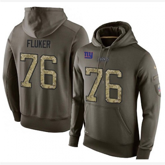 NFL Nike New York Giants 76 DJ Fluker Green Salute To Service Mens Pullover Hoodie NFL Nike New York Giants 76 DJ Fluker Green Salute To Service Mens Pullover Hoodie