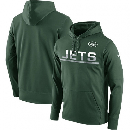 NFL Mens New York Jets Nike Green Sideline Circuit Pullover Performance Hoodie NFL Mens New York Jets Nike Green Sideline Circuit Pullover Performance Hoodie