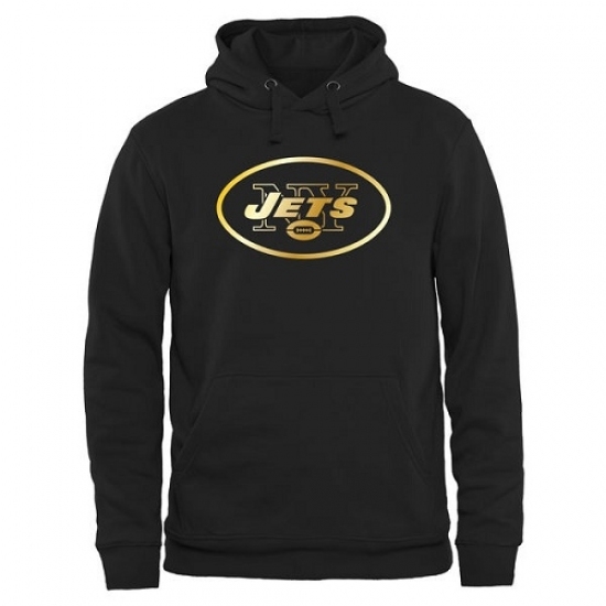 NFL Mens New York Jets Pro Line Black Gold Collection Pullover Hoodie NFL Mens New York Jets Pro Line Black Gold Collection Pullover Hoodie