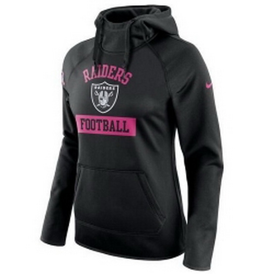 NFL Oakland Raiders Nike Womens Breast Cancer Awareness Circuit Performance Pullover Hoodie Black NFL Oakland Raiders Nike Womens Breast Cancer Awareness Circuit Performance Pullover Hoodie Black