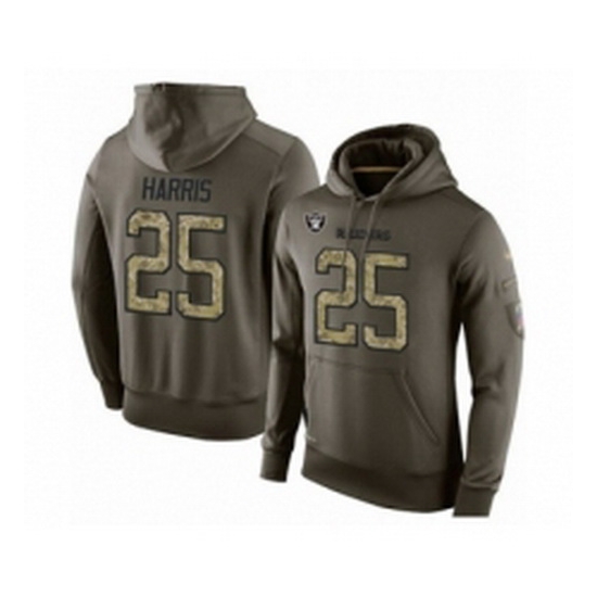 Football Mens Oakland Raiders 25 Erik Harris Green Salute To Service Pullover Hoodie Football Mens Oakland Raiders 25 Erik Harris Green Salute To Service Pullover Hoodie
