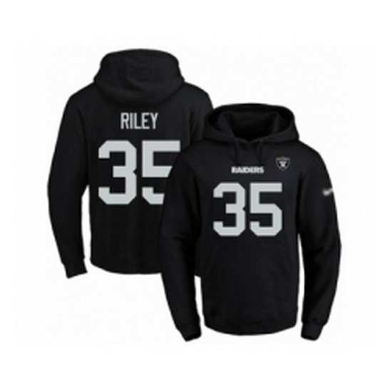 Football Mens Oakland Raiders 35 Curtis Riley Black Name Number Pullover Hoodie Football Mens Oakland Raiders 35 Curtis Riley Black Name Number Pullover Hoodie