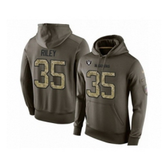Football Mens Oakland Raiders 35 Curtis Riley Green Salute To Service Pullover Hoodie Football Mens Oakland Raiders 35 Curtis Riley Green Salute To Service Pullover Hoodie