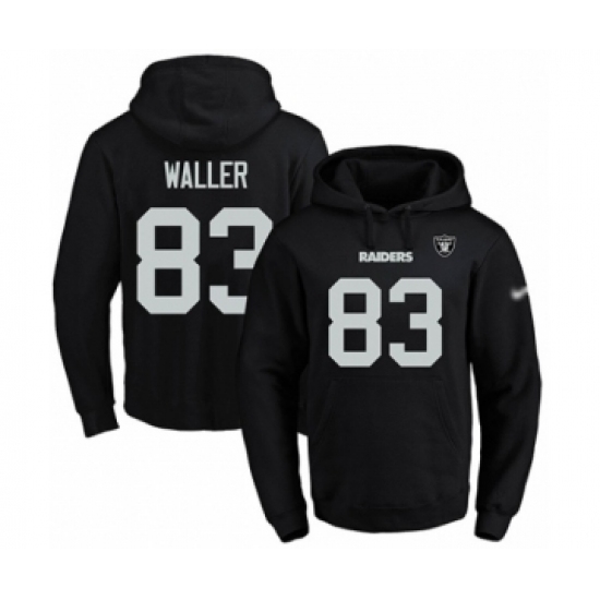 Football Mens Oakland Raiders 83 Darren Waller Black Name Number Pullover Hoodie Football Mens Oakland Raiders 83 Darren Waller Black Name Number Pullover Hoodie
