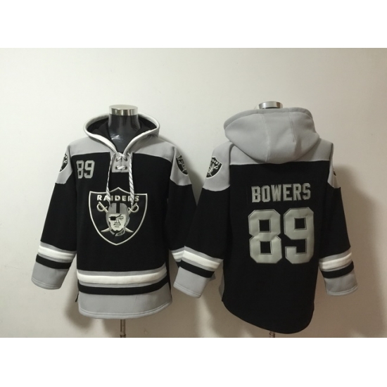 Men Las Vegas Raiders 89 Brock Bowers Black Ageless Must Have Lace Up Pullover Hoodie Men Las Vegas Raiders 89 Brock Bowers Black Ageless Must Have Lace Up Pullover Hoodie