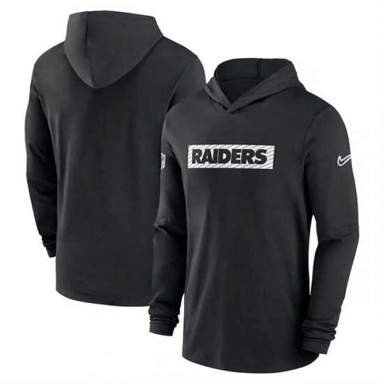 Men Las Vegas Raiders Black Sideline Performance Hoodie Men Las Vegas Raiders Black Sideline Performance Hoodie