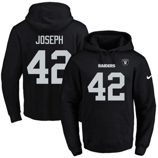 NFL Mens Nike Oakland Raiders 42 Karl Joseph Black Name Number Pullover Hoodie NFL Mens Nike Oakland Raiders 42 Karl Joseph Black Name Number Pullover Hoodie