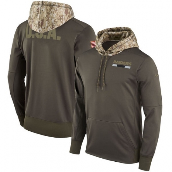 NFL Mens Oakland Raiders Nike Olive Salute to Service Sideline Therma Pullover Hoodie NFL Mens Oakland Raiders Nike Olive Salute to Service Sideline Therma Pullover Hoodie