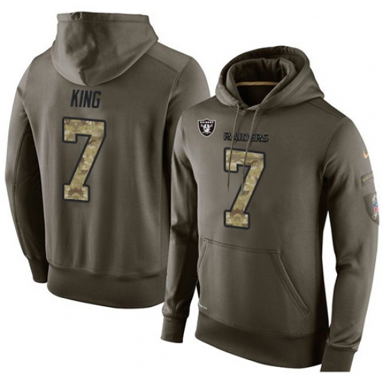 NFL Nike Oakland Raiders 7 Marquette King Green Salute To Service Mens Pullover Hoodie NFL Nike Oakland Raiders 7 Marquette King Green Salute To Service Mens Pullover Hoodie
