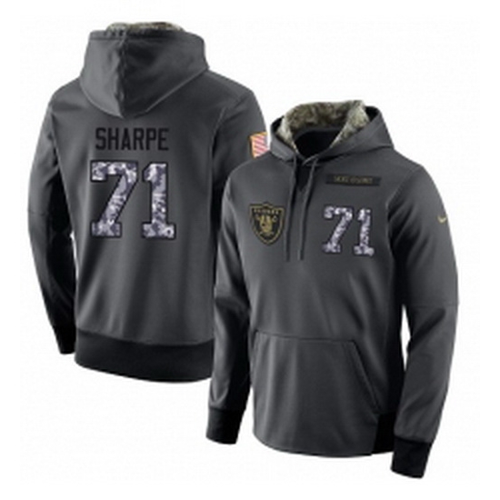 NFL Nike Oakland Raiders 71 David Sharpe Stitched Black Anthracite Salute to Service Player Performance Hoodie NFL Nike Oakland Raiders 71 David Sharpe Stitched Black Anthracite Salute to Service Player Performance Hoodie