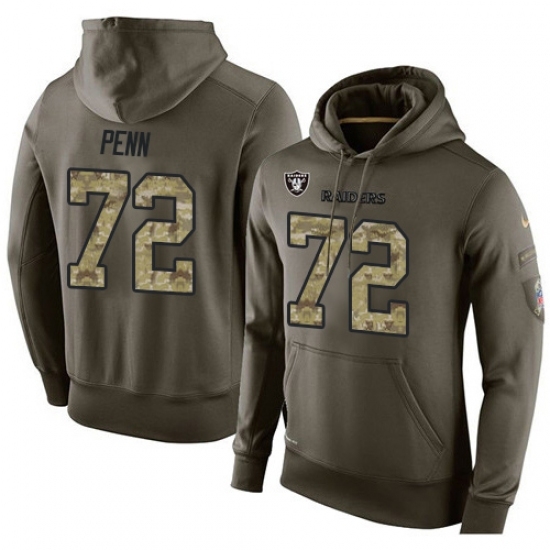 NFL Nike Oakland Raiders 72 Donald Penn Green Salute To Service Mens Pullover Hoodie NFL Nike Oakland Raiders 72 Donald Penn Green Salute To Service Mens Pullover Hoodie