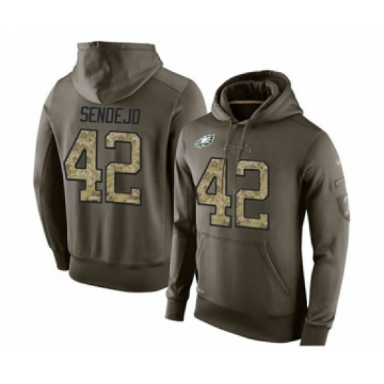Football Mens Philadelphia Eagles 42 Andrew Sendejo Green Salute To Service Pullover Hoodie Football Mens Philadelphia Eagles 42 Andrew Sendejo Green Salute To Service Pullover Hoodie