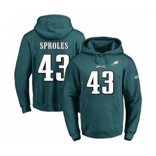 Football Mens Philadelphia Eagles 43 Darren Sproles Green Name Number Pullover Hoodie Football Mens Philadelphia Eagles 43 Darren Sproles Green Name Number Pullover Hoodie
