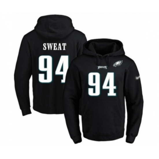 Football Mens Philadelphia Eagles 94 Josh Sweat Black Name Number Pullover Hoodie Football Mens Philadelphia Eagles 94 Josh Sweat Black Name Number Pullover Hoodie