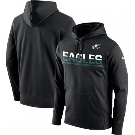 NFL Mens Philadelphia Eagles Nike Black Sideline Circuit Pullover Performance Hoodie NFL Mens Philadelphia Eagles Nike Black Sideline Circuit Pullover Performance Hoodie