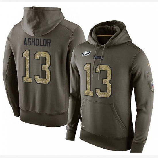NFL Nike Philadelphia Eagles 13 Nelson Agholor Green Salute To Service Mens Pullover Hoodie NFL Nike Philadelphia Eagles 13 Nelson Agholor Green Salute To Service Mens Pullover Hoodie