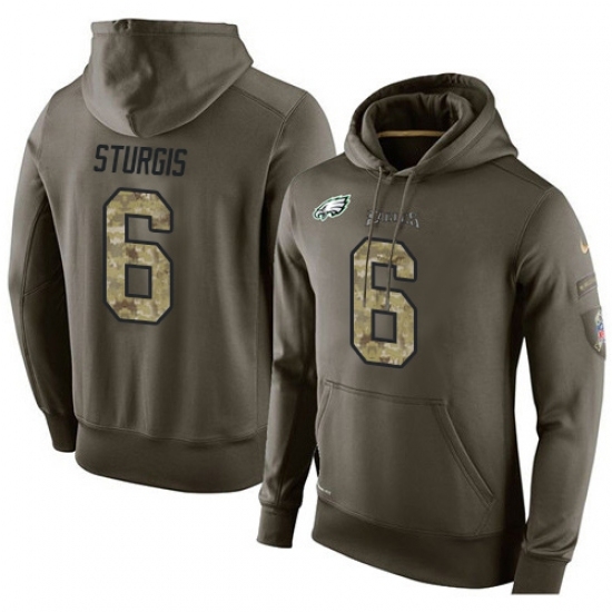 NFL Nike Philadelphia Eagles 6 Caleb Sturgis Green Salute To Service Mens Pullover Hoodie NFL Nike Philadelphia Eagles 6 Caleb Sturgis Green Salute To Service Mens Pullover Hoodie