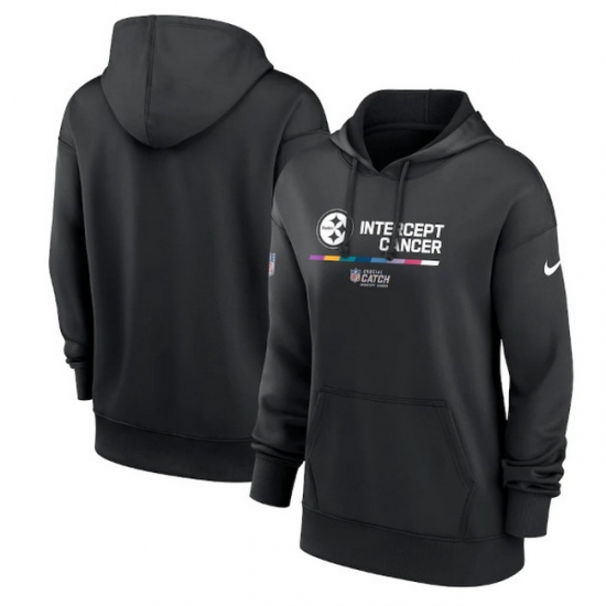 Women Pittsburgh Steelers 2022 Black NFL Crucial Catch Therma Performance Pullover Hoodie Women Pittsburgh Steelers 2022 Black NFL Crucial Catch Therma Performance Pullover Hoodie