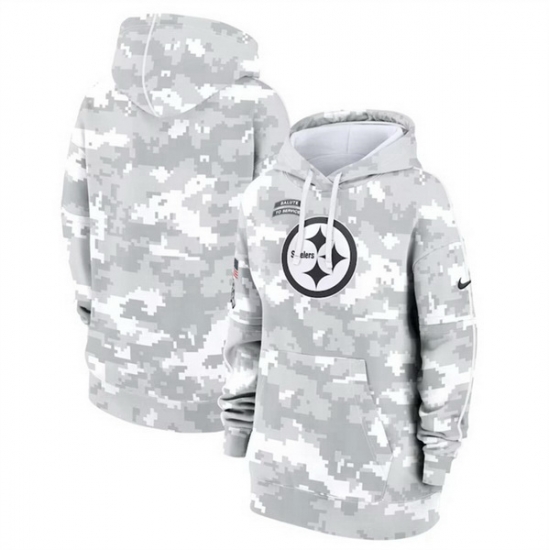 Women Pittsburgh Steelers 2024 Arctic Camo Salute To Service Club Fleece Pullover Hoodie Women Pittsburgh Steelers 2024 Arctic Camo Salute To Service Club Fleece Pullover Hoodie