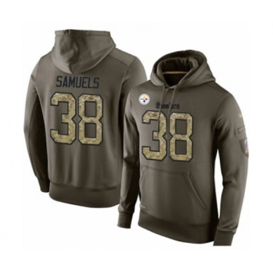Football Mens Pittsburgh Steelers 38 Jaylen Samuels Green Salute To Service Pullover Hoodie Football Mens Pittsburgh Steelers 38 Jaylen Samuels Green Salute To Service Pullover Hoodie