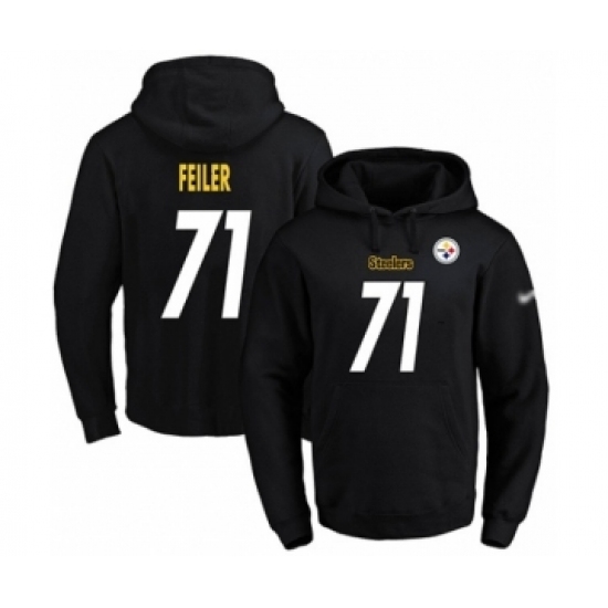 Football Mens Pittsburgh Steelers 71 Matt Feiler Black Name Number Pullover Hoodie Football Mens Pittsburgh Steelers 71 Matt Feiler Black Name Number Pullover Hoodie