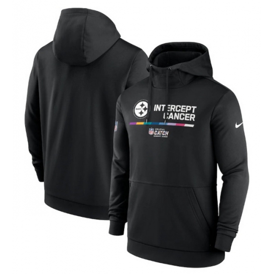 Men Pittsburgh Steelers 2022 Black Crucial Catch Therma Performance Pullover Hoodie Men Pittsburgh Steelers 2022 Black Crucial Catch Therma Performance Pullover Hoodie
