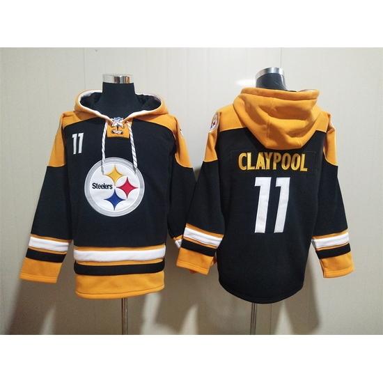 NFL Men Pittsburgh Steelers 11 Chase Claypool Stitched Hoodie NFL Men Pittsburgh Steelers 11 Chase Claypool Stitched Hoodie
