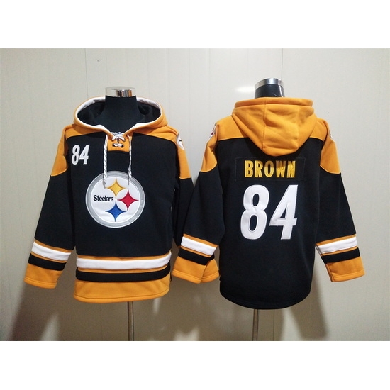 NFL Men Pittsburgh Steelers 84 Antonio Brown Stitched Hoodie NFL Men Pittsburgh Steelers 84 Antonio Brown Stitched Hoodie