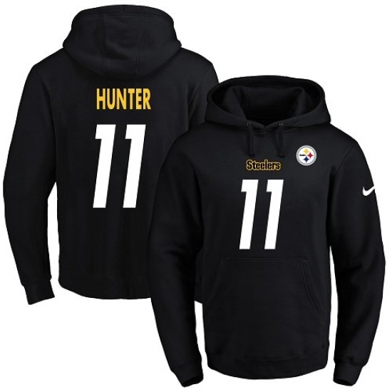 NFL Mens Nike Pittsburgh Steelers 11 Justin Hunter Black Name Number Pullover Hoodie NFL Mens Nike Pittsburgh Steelers 11 Justin Hunter Black Name Number Pullover Hoodie